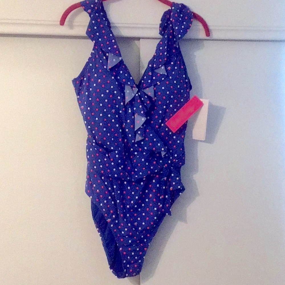 Lilly Pulitzer Blue and Pink One Piece Swimsuit